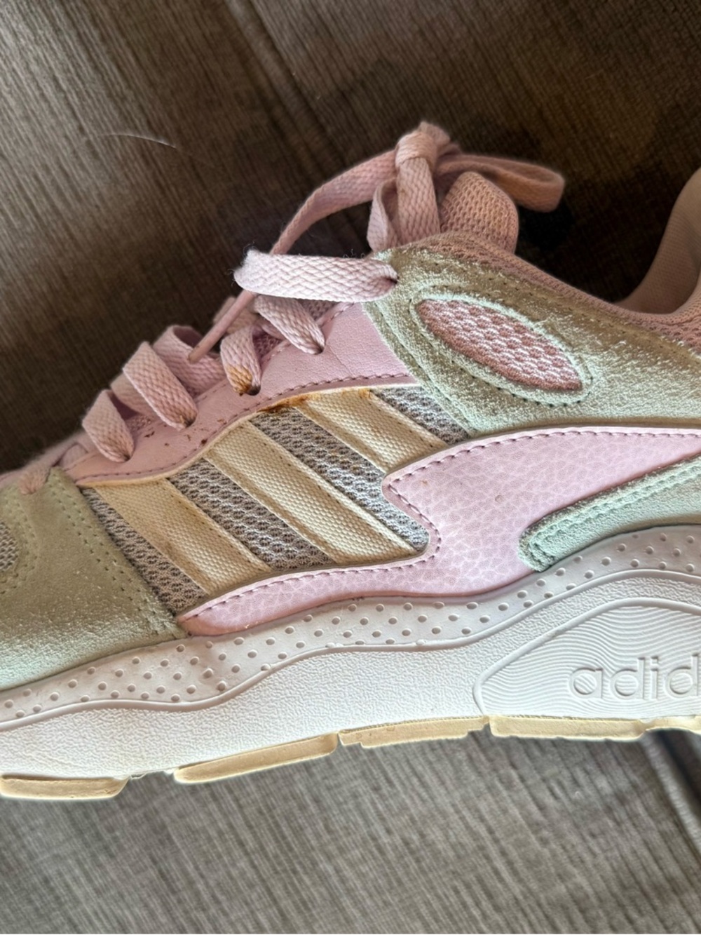 adidas Pink and Mint Green Retro Runner